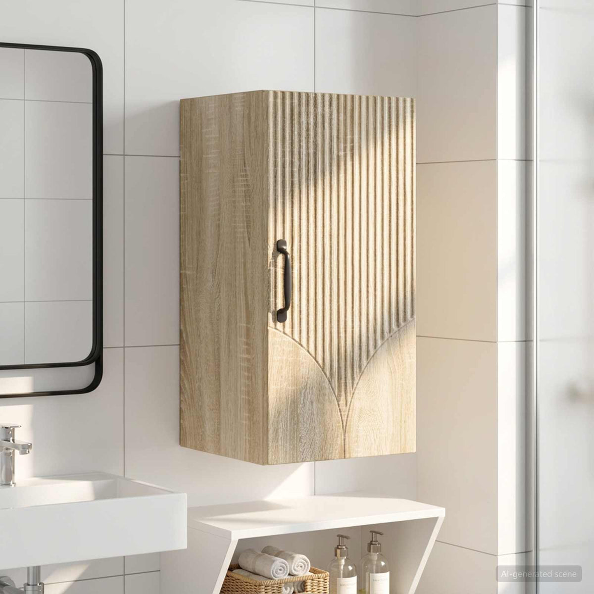 Badezimmer-Wandschrank HOORN Sonoma-Eiche 30 x 31 x 59 cm