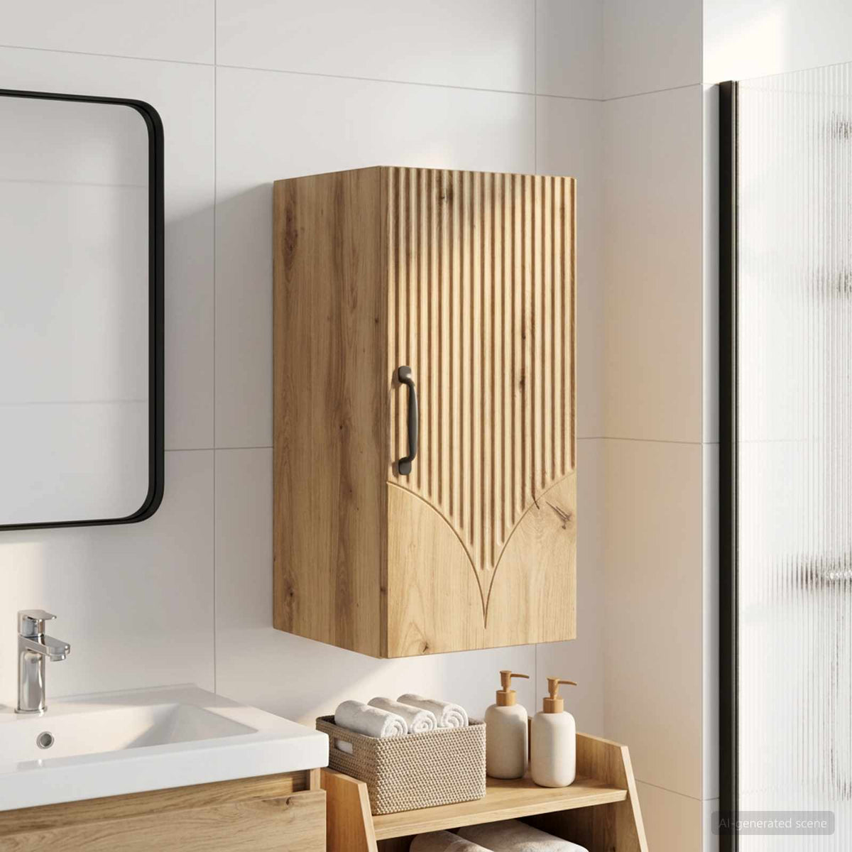 Badezimmer-Wandschrank HOORN Artisan-Eiche 30 x 31 x 59 cm