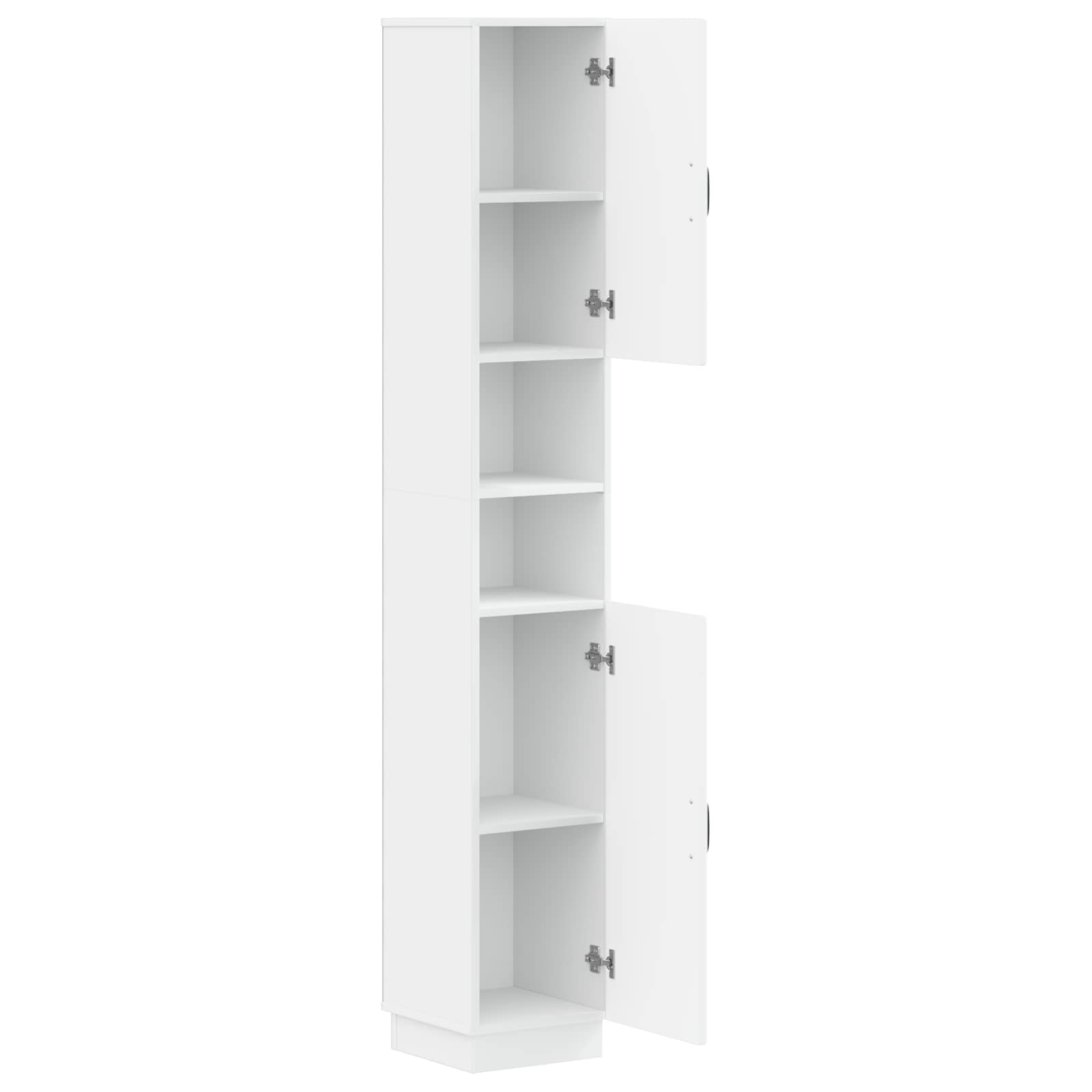 Badezimmerschrank mit offenem Regal HOORN Weiß 30 x 31 x 187 cm