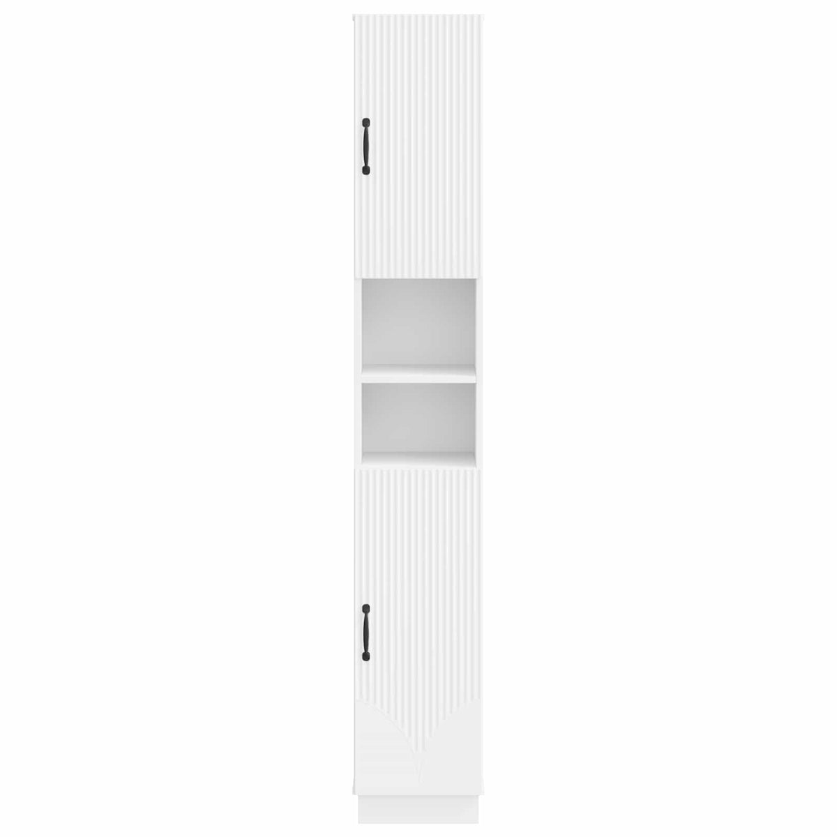 Badezimmerschrank mit offenem Regal HOORN Weiß 30 x 31 x 187 cm
