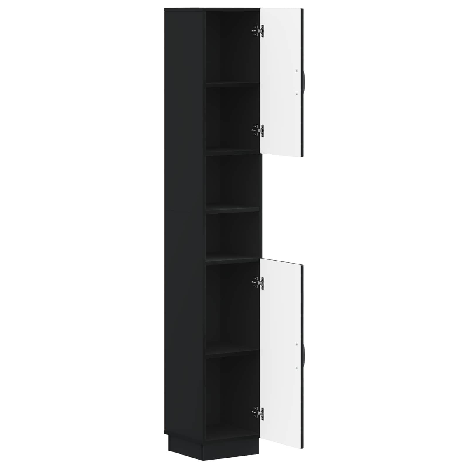 Badezimmerschrank mit offenem Regal HOORN Schwarz