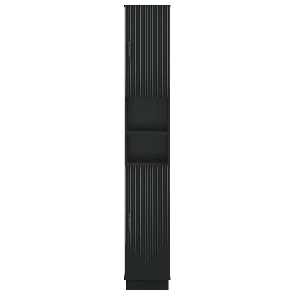 Badezimmerschrank mit offenem Regal HOORN Schwarz