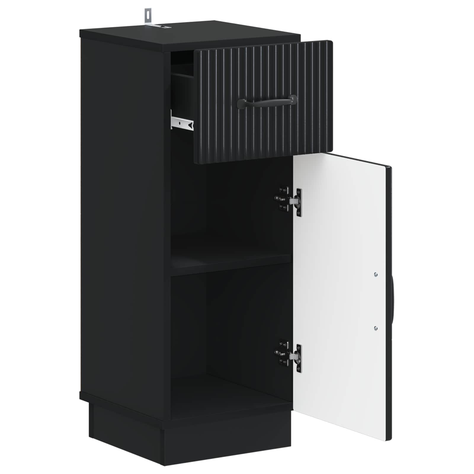 Badezimmer Aufbewahrungsschrank HOORN Schwarz 30 x 31 x 77 cm