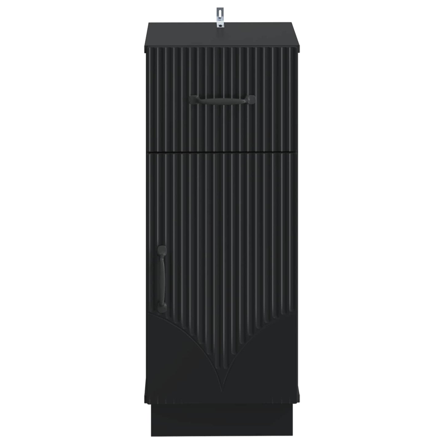 Badezimmer Aufbewahrungsschrank HOORN Schwarz 30 x 31 x 77 cm