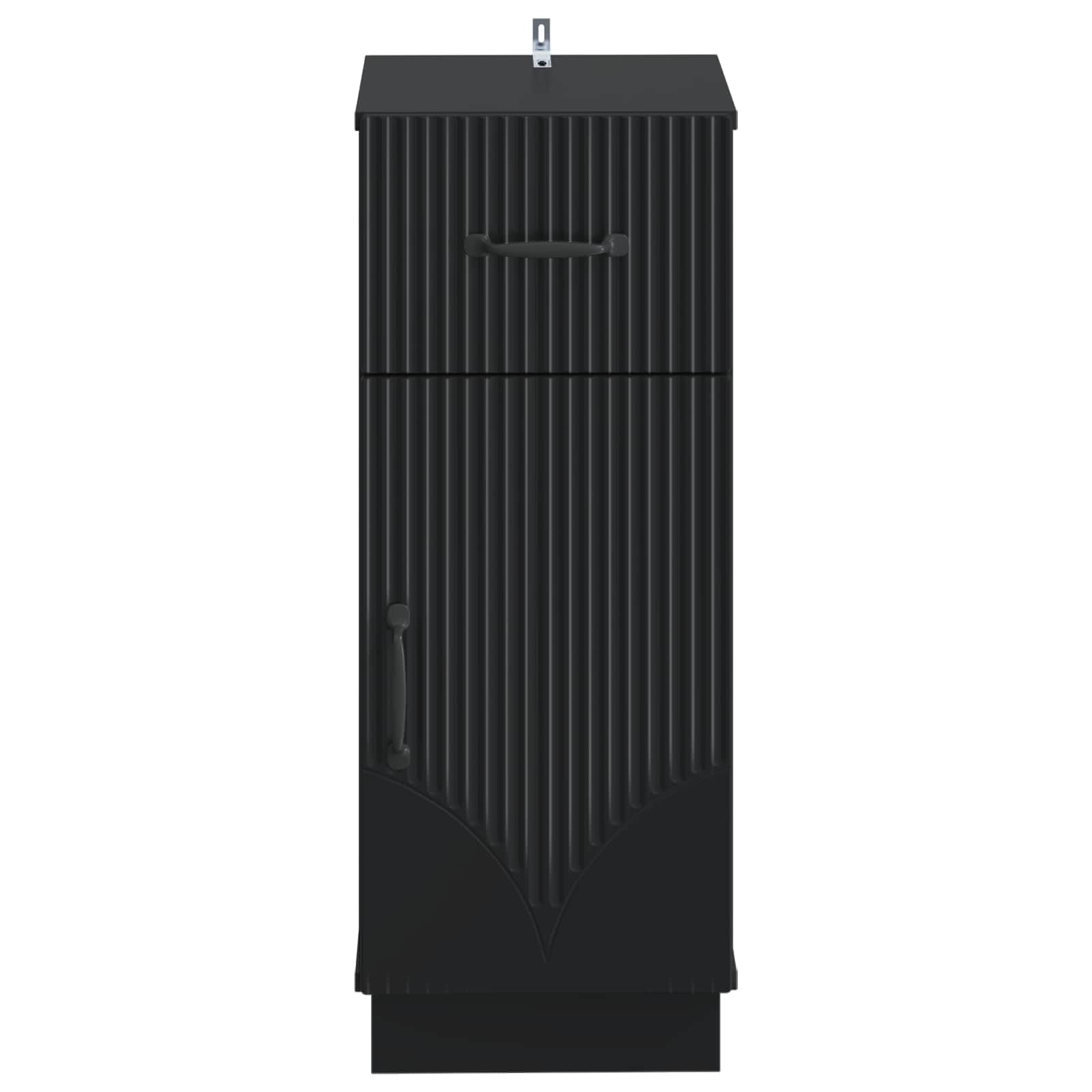 Badezimmer Aufbewahrungsschrank HOORN Schwarz 30 x 31 x 77 cm