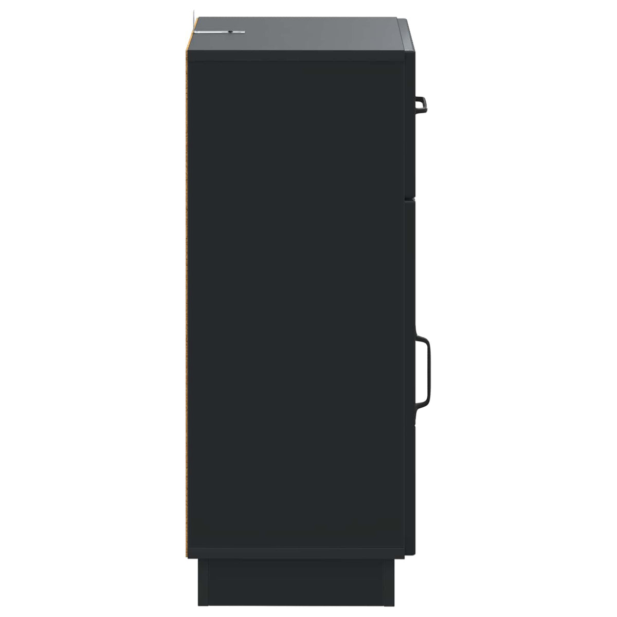 Badezimmer Aufbewahrungsschrank HOORN Schwarz 30 x 31 x 77 cm