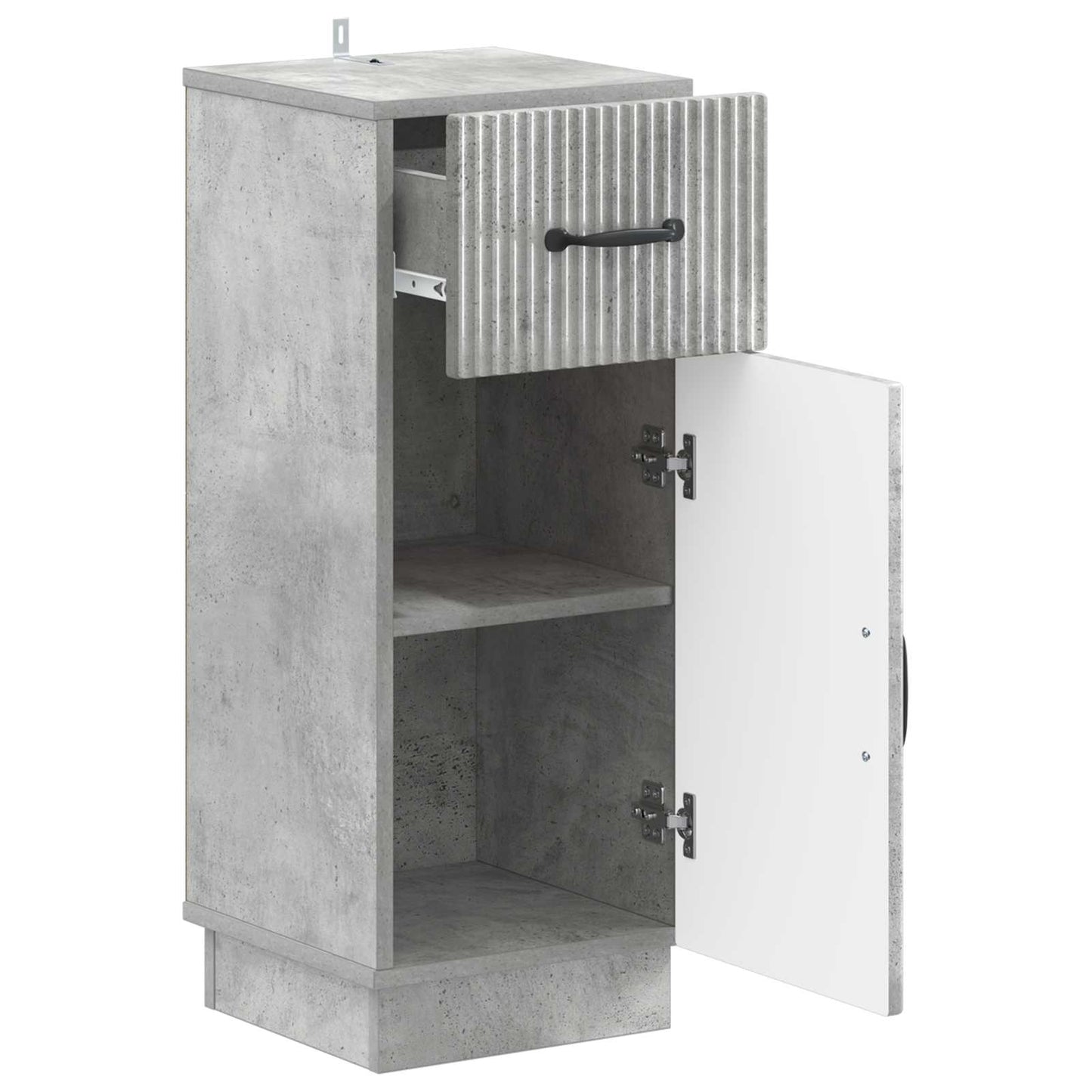 Badezimmer Aufbewahrungsschrank HOORN Betongrau 30 x 31 x 77 cm