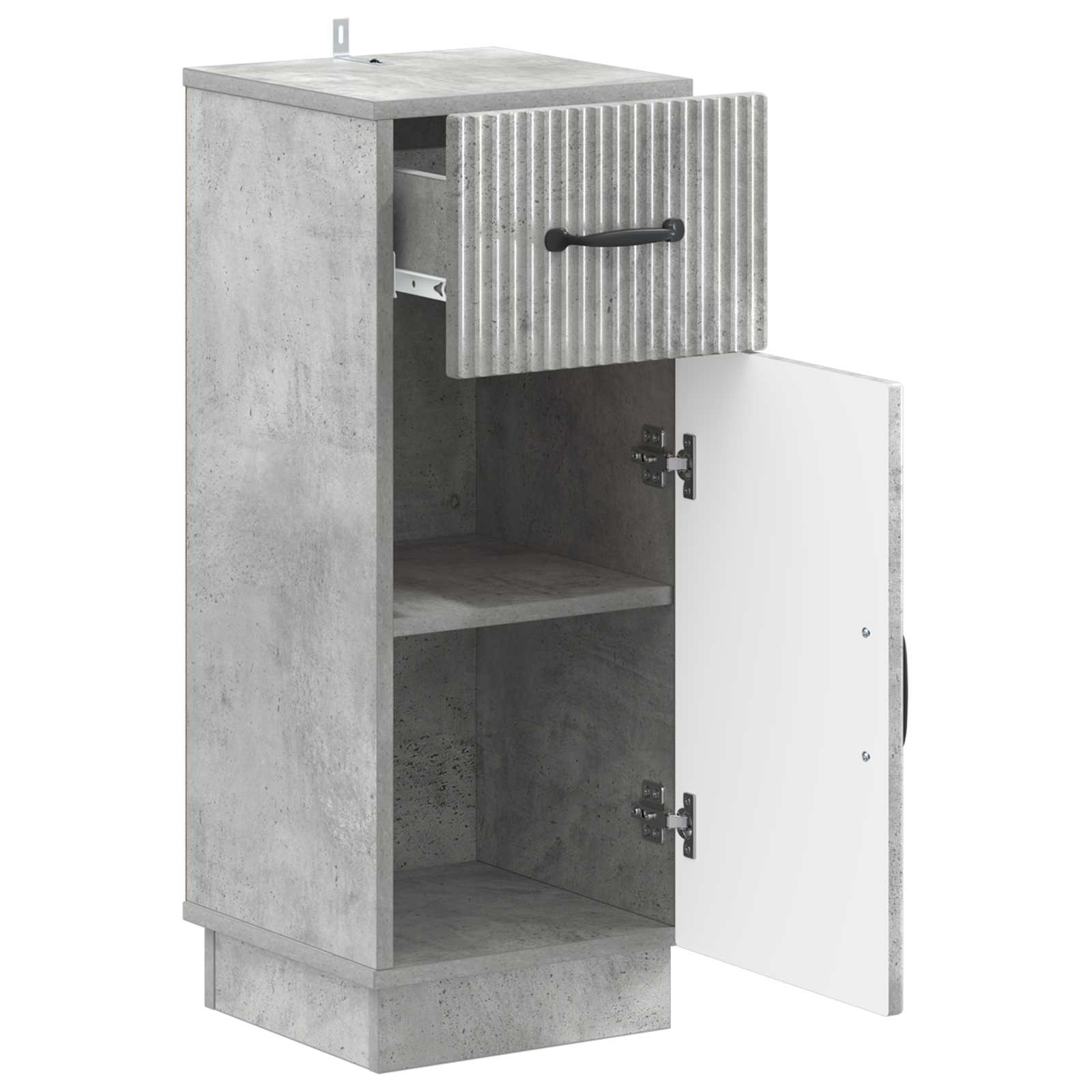 Badezimmer Aufbewahrungsschrank HOORN Betongrau 30 x 31 x 77 cm