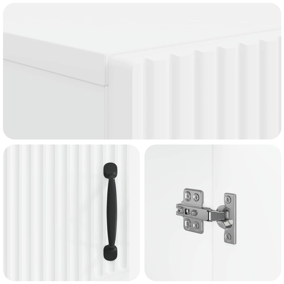 Badezimmer Aufbewahrungsschrank HOORN Weiß 59,5 x 31 x 77 cm