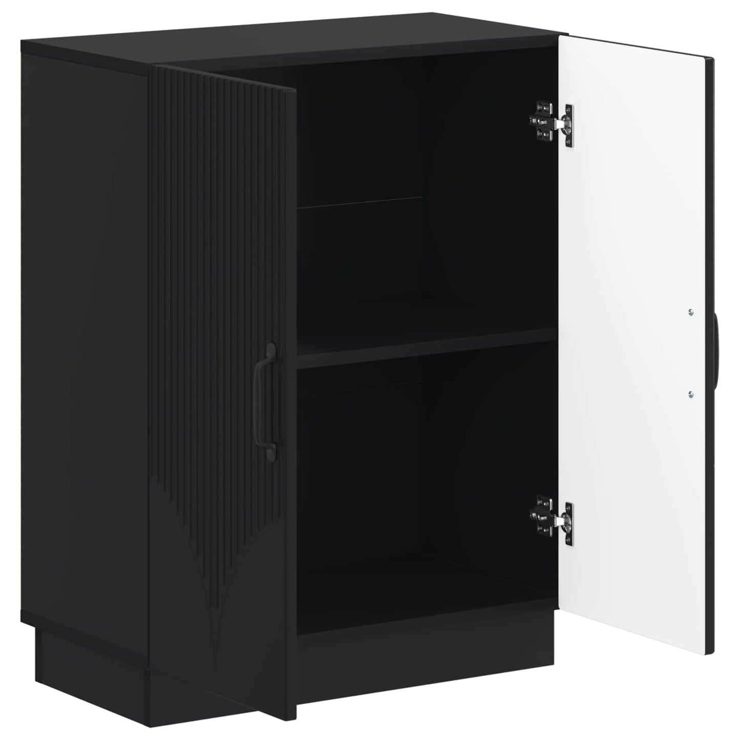 Badezimmer Aufbewahrungsschrank HOORN Schwarz 59,5 x 31 x 77 cm