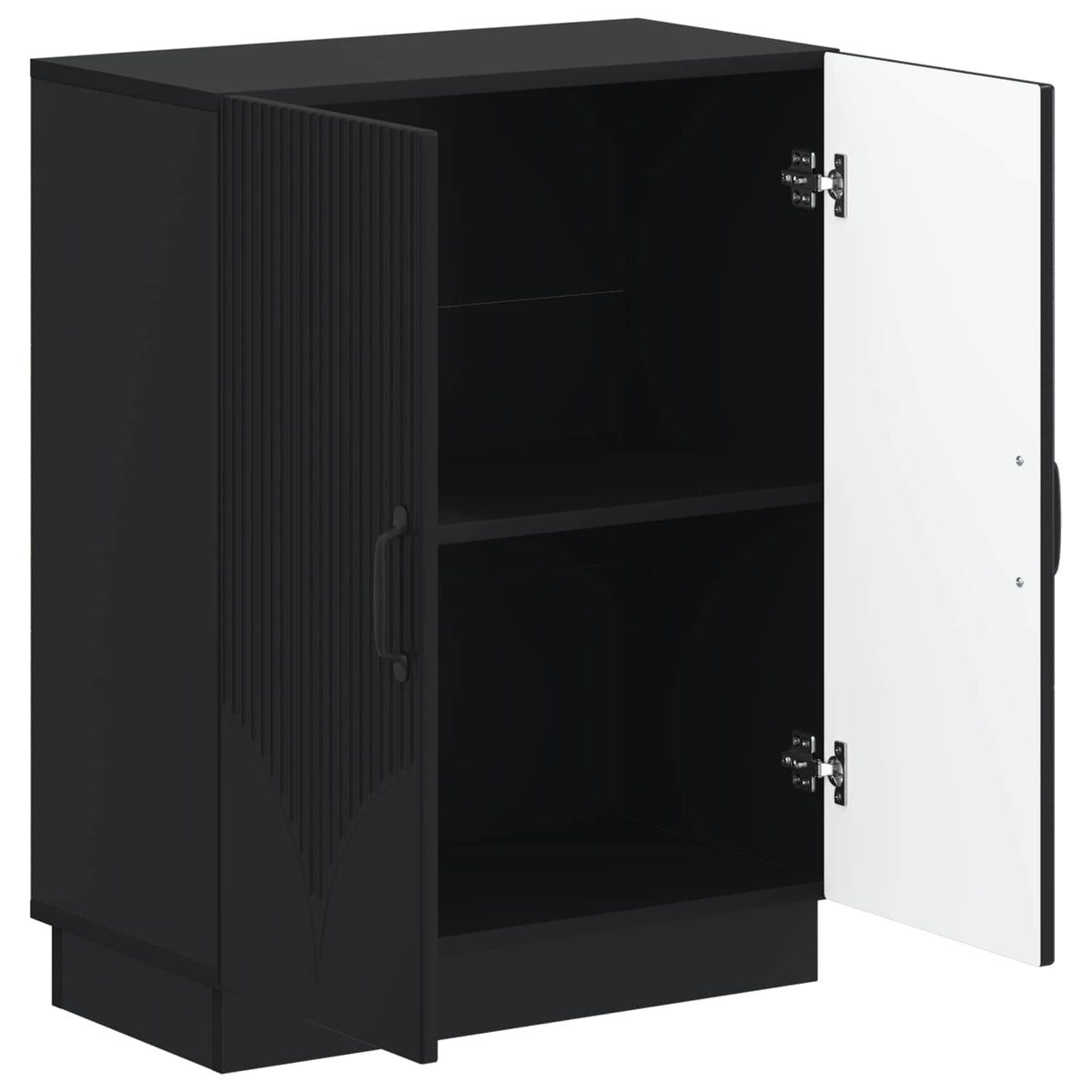 Badezimmer Aufbewahrungsschrank HOORN Schwarz 59,5 x 31 x 77 cm