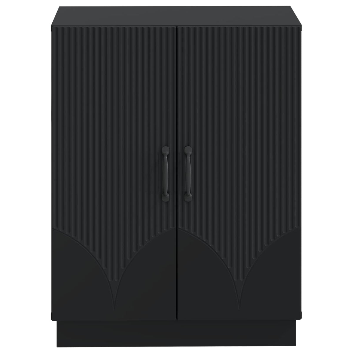 Badezimmer Aufbewahrungsschrank HOORN Schwarz 59,5 x 31 x 77 cm