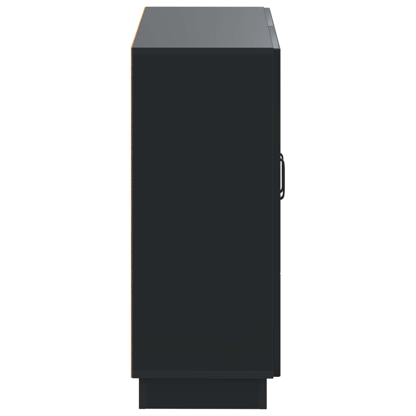 Badezimmer Aufbewahrungsschrank HOORN Schwarz 59,5 x 31 x 77 cm