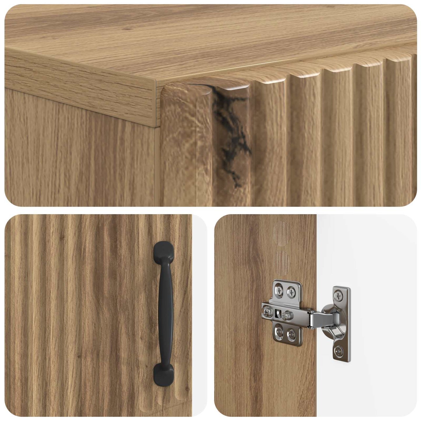 Badezimmer Aufbewahrungsschrank HOORN Artisan-Eiche