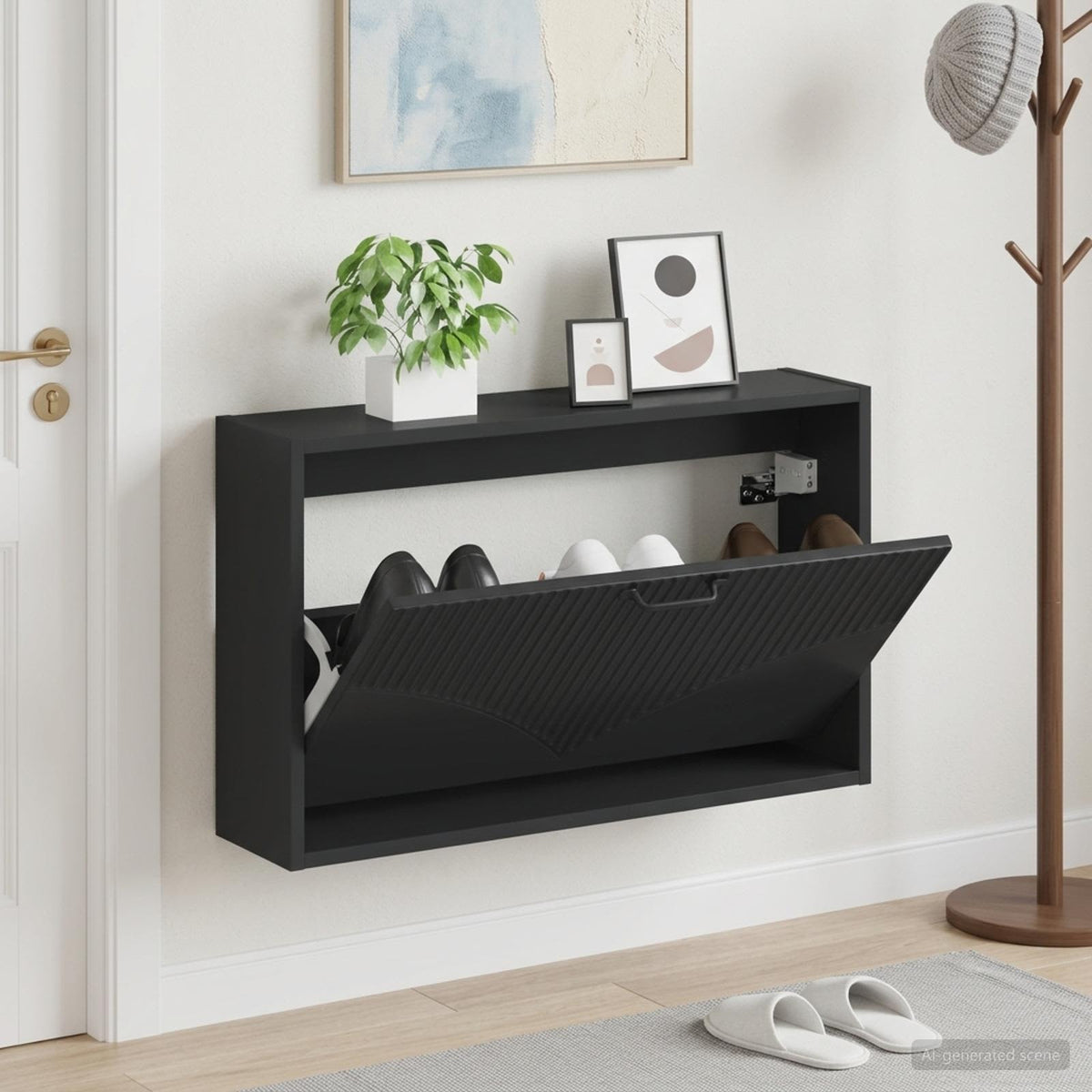Wandmontierter Schuhschrank HOORN 71 x 17 x 43 cm Holzwerkstoff