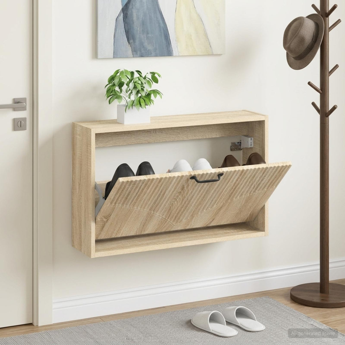 Wandmontierter Schuhschrank HOORN 71 x 17 x 43 cm Holzwerkstoff