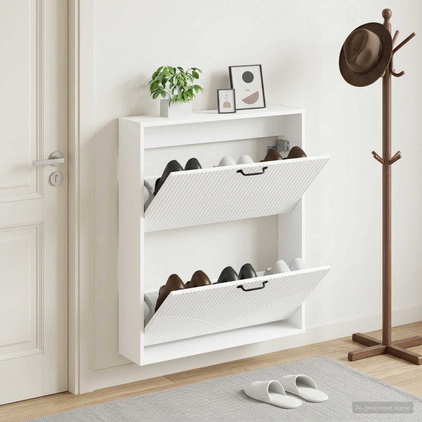 Wandmontierter Schuhschrank HOORN 71 x 17 x 86 cm Holzwerkstoff