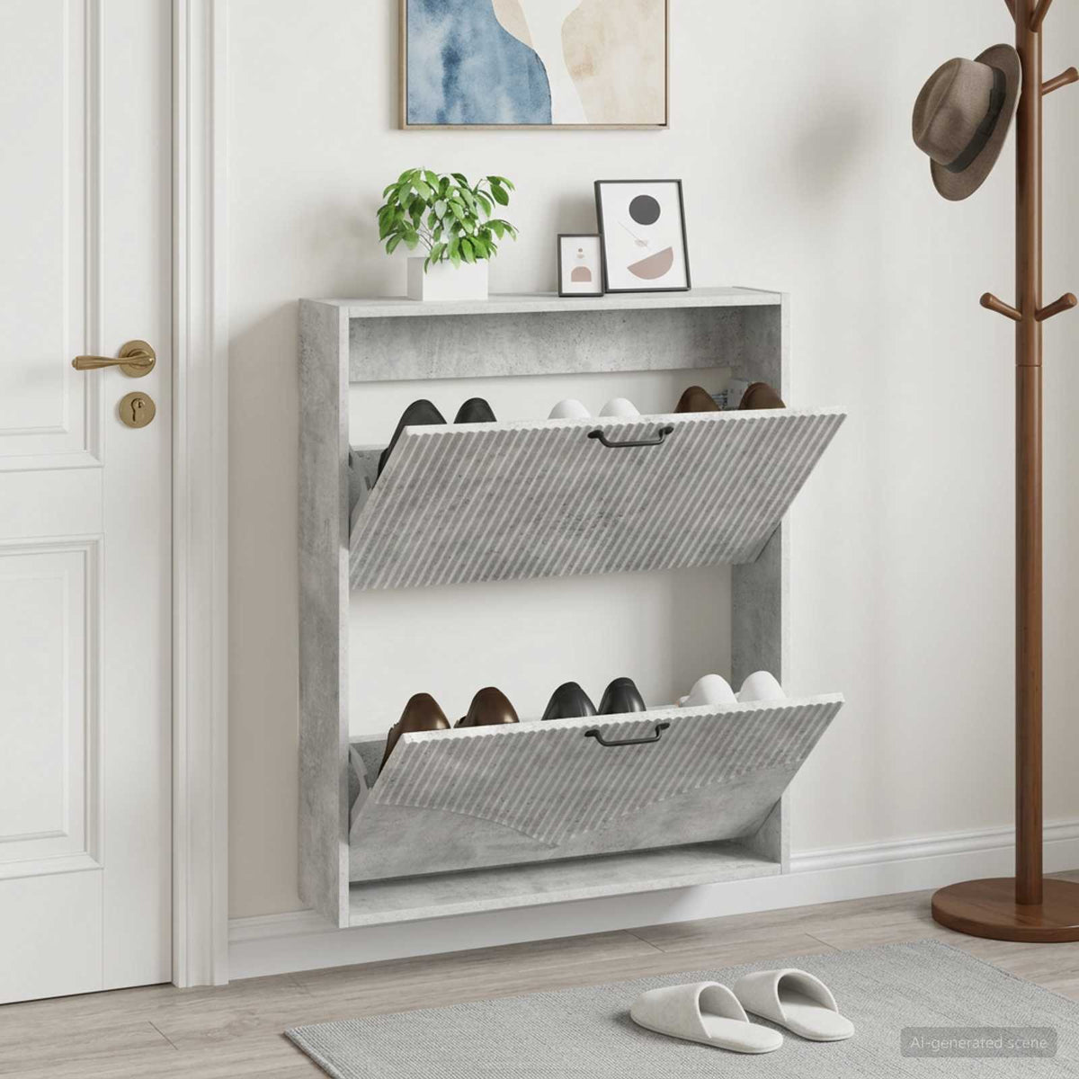 Wandmontierter Schuhschrank HOORN 71 x 17 x 86 cm Holzwerkstoff