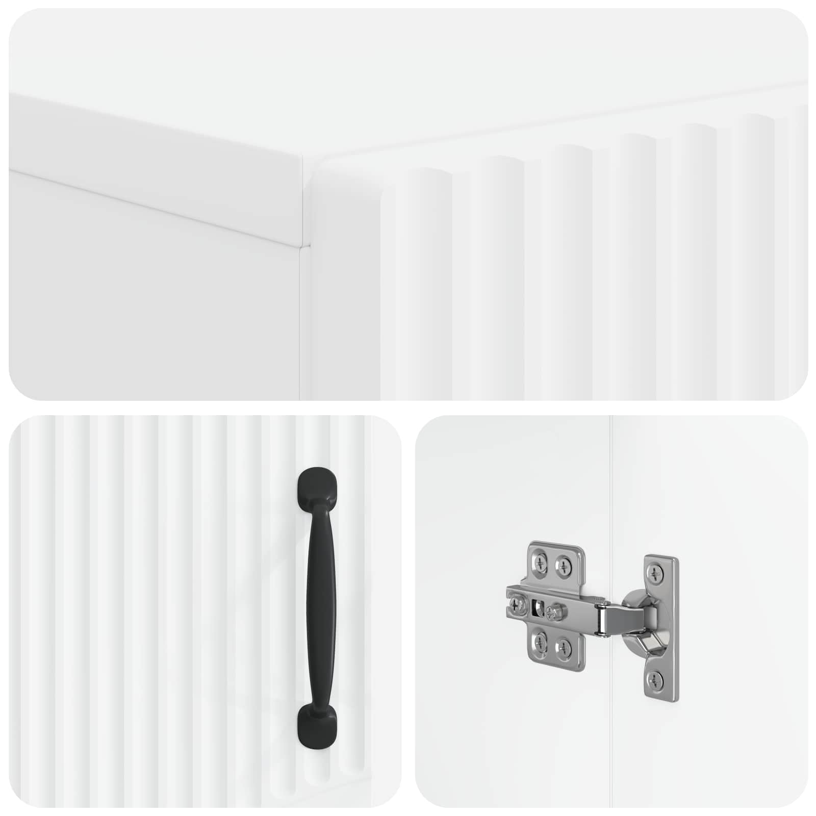 Schuhschrank HOORN 59,5 x 39,5 x 87 cm Holzwerkstoff Weiß