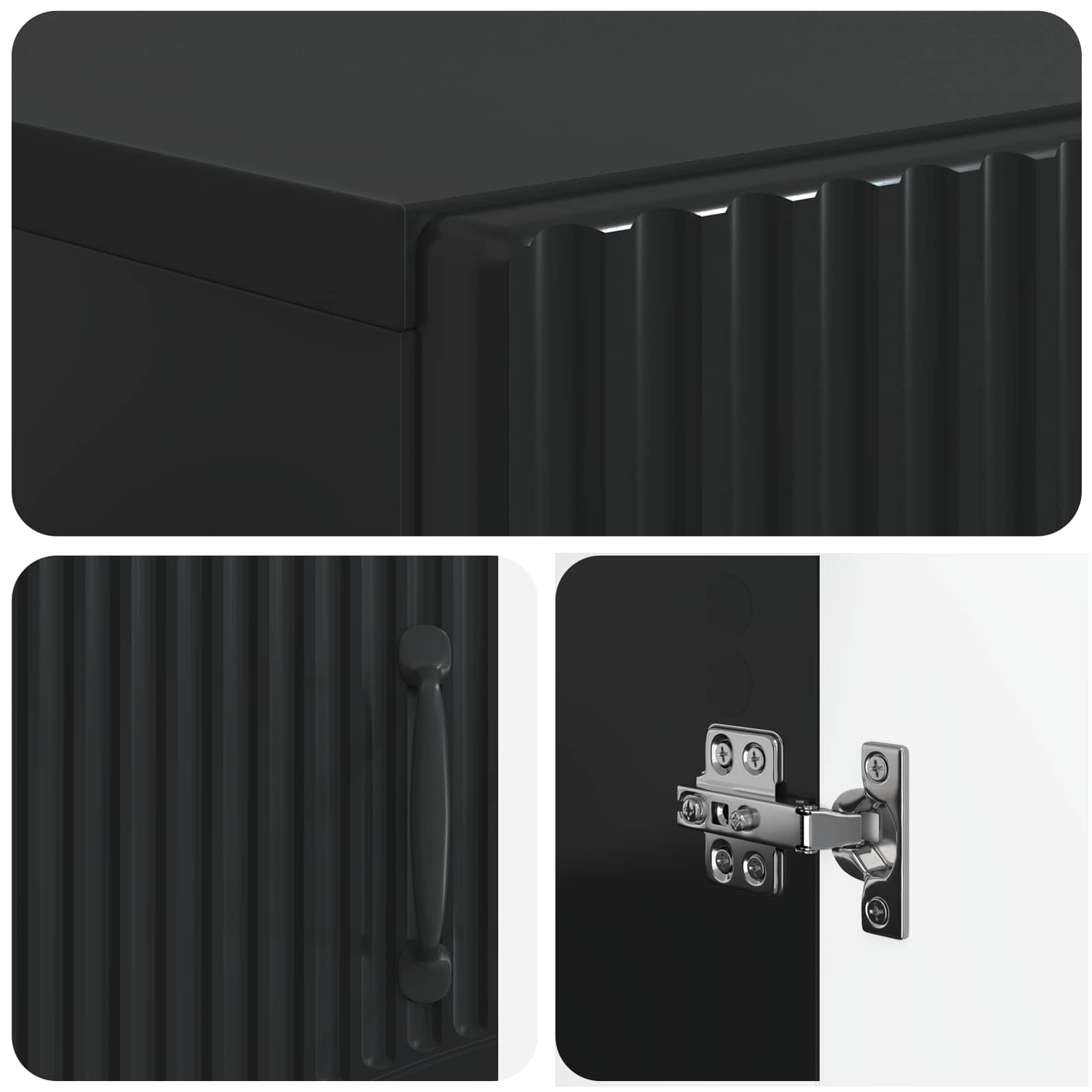 Schuhschrank HOORN 59,5 x 39,5 x 87 cm Holzwerkstoff Schwarz