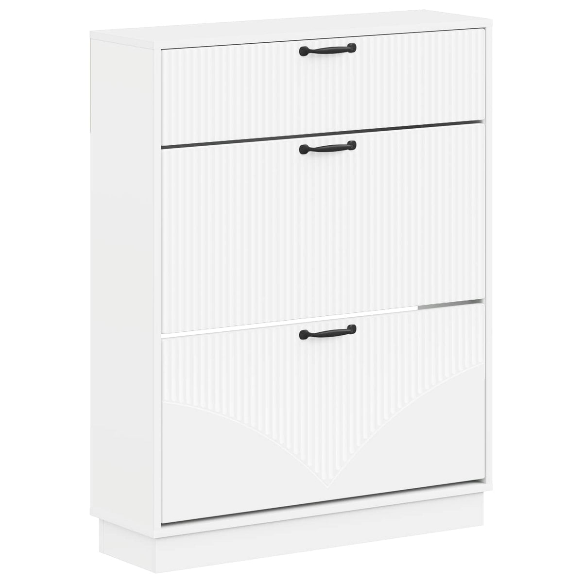 Schuhschrank HOORN 78 x 24 x 100 cm Holzwerkstoff Weiß