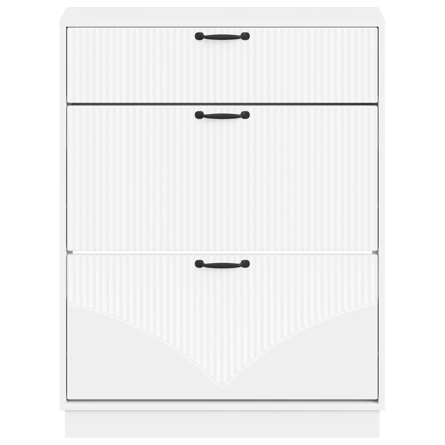 Schuhschrank HOORN 78 x 24 x 100 cm Holzwerkstoff Weiß