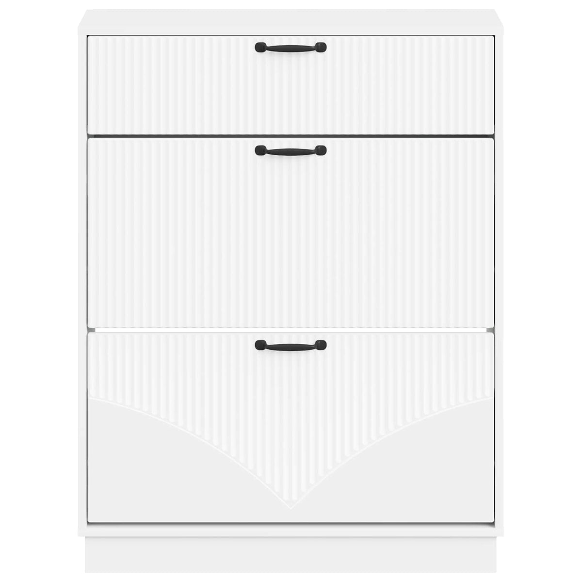 Schuhschrank HOORN 78 x 24 x 100 cm Holzwerkstoff Weiß