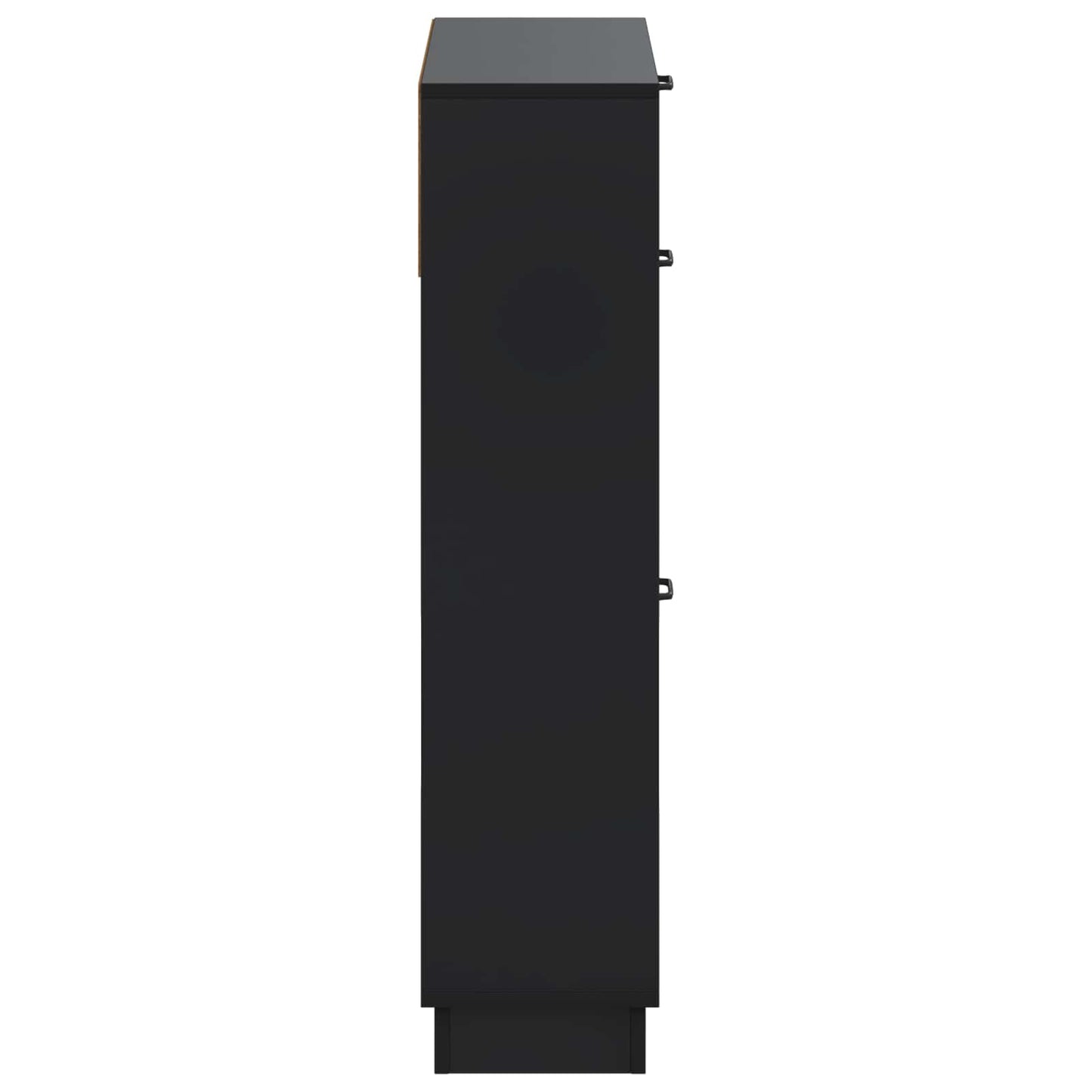 Schuhschrank HOORN 78 x 24 x 100 cm Holzwerkstoff Schwarz