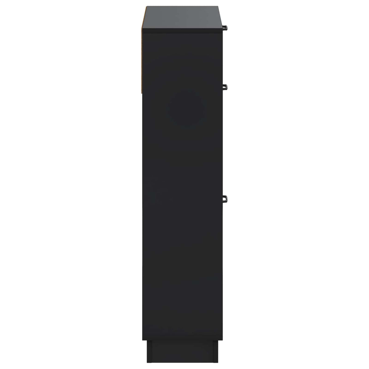 Schuhschrank HOORN 78 x 24 x 100 cm Holzwerkstoff Schwarz
