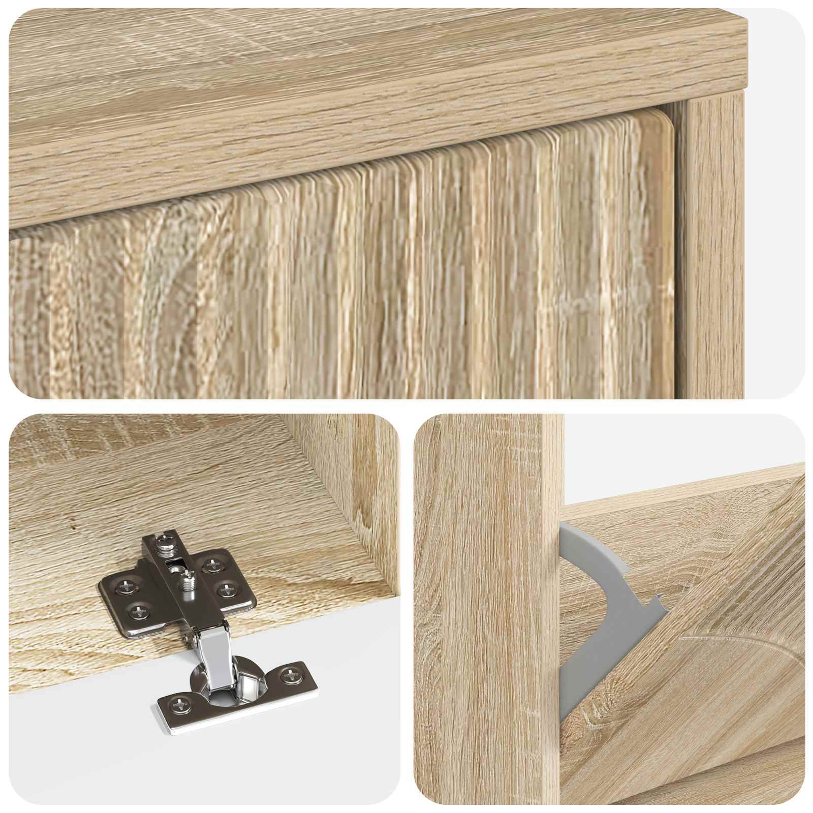 Schuhschrank HOORN 78 x 24 x 100 cm Holzwerkstoff Sonoma-Eiche
