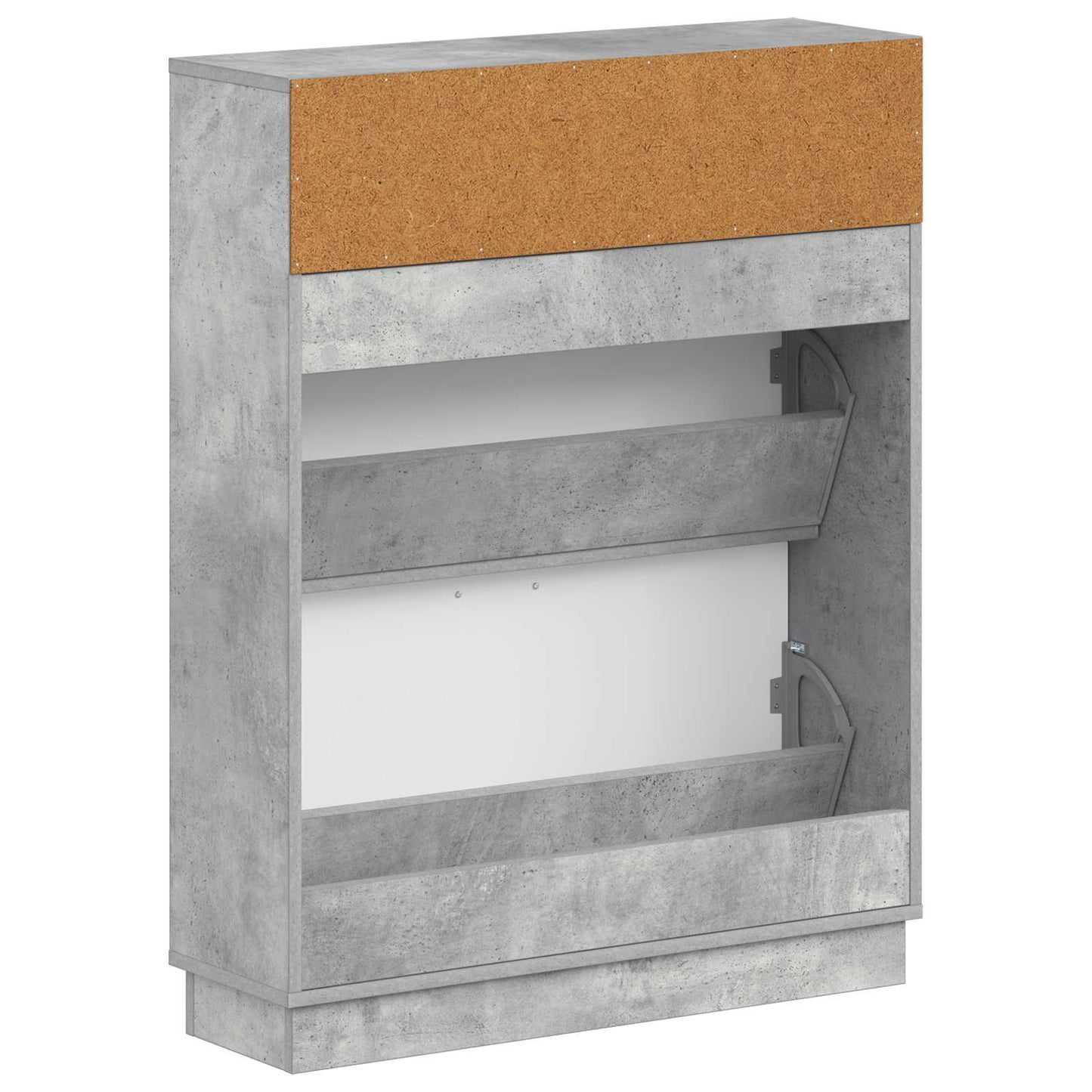Schuhschrank HOORN 78 x 24 x 100 cm Holzwerkstoff Betongrau