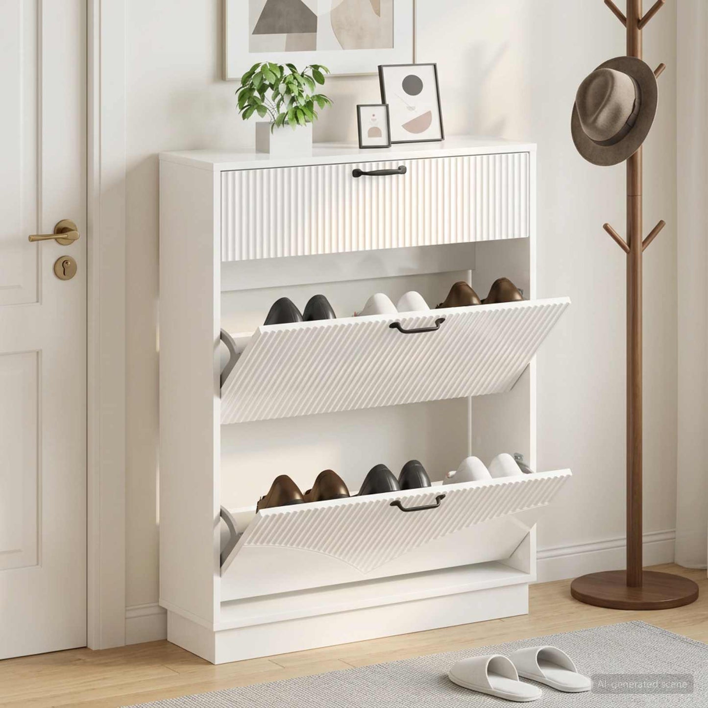 Schuhschrank HOORN 78 x 24 x 100 cm Holzwerkstoff