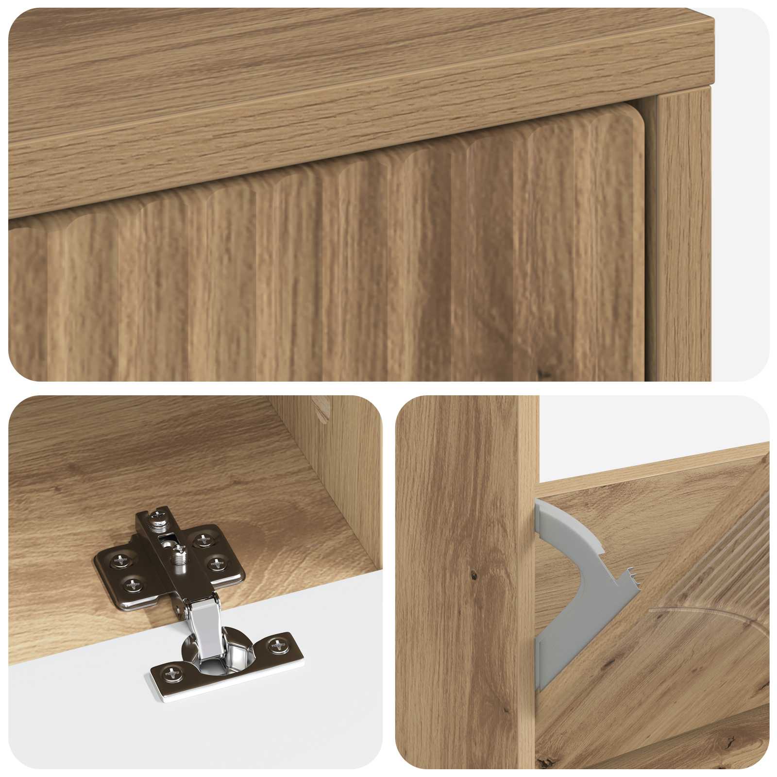 Schuhschrank HOORN 78 x 24 x 100 cm Holzwerkstoff Artisan-Eiche