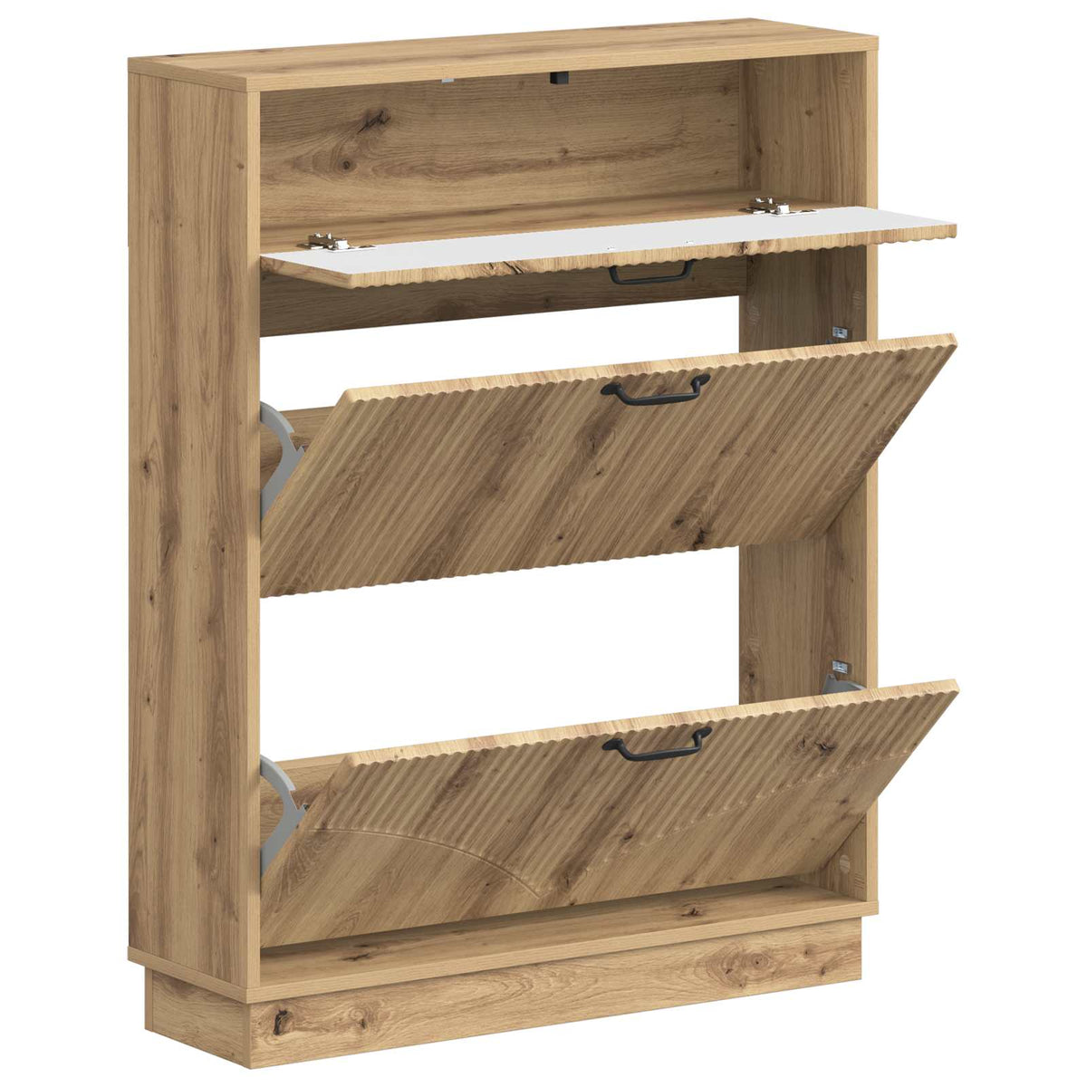 Schuhschrank HOORN 78 x 24 x 100 cm Holzwerkstoff Artisan-Eiche