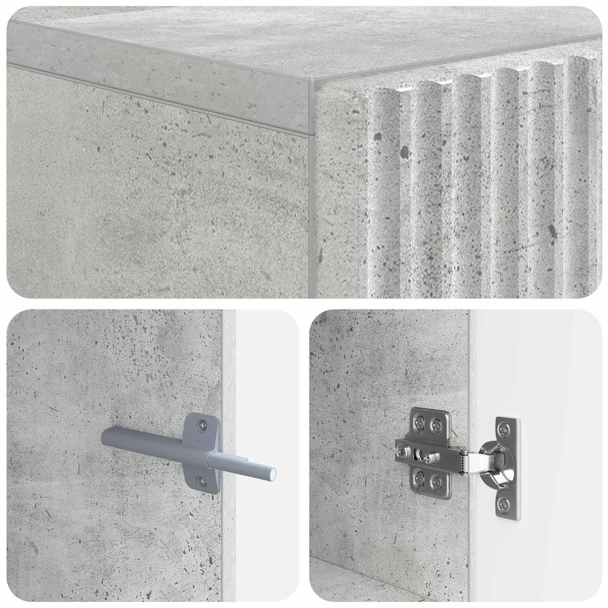 TV-Schrank Betongrau Holzwerkstoff