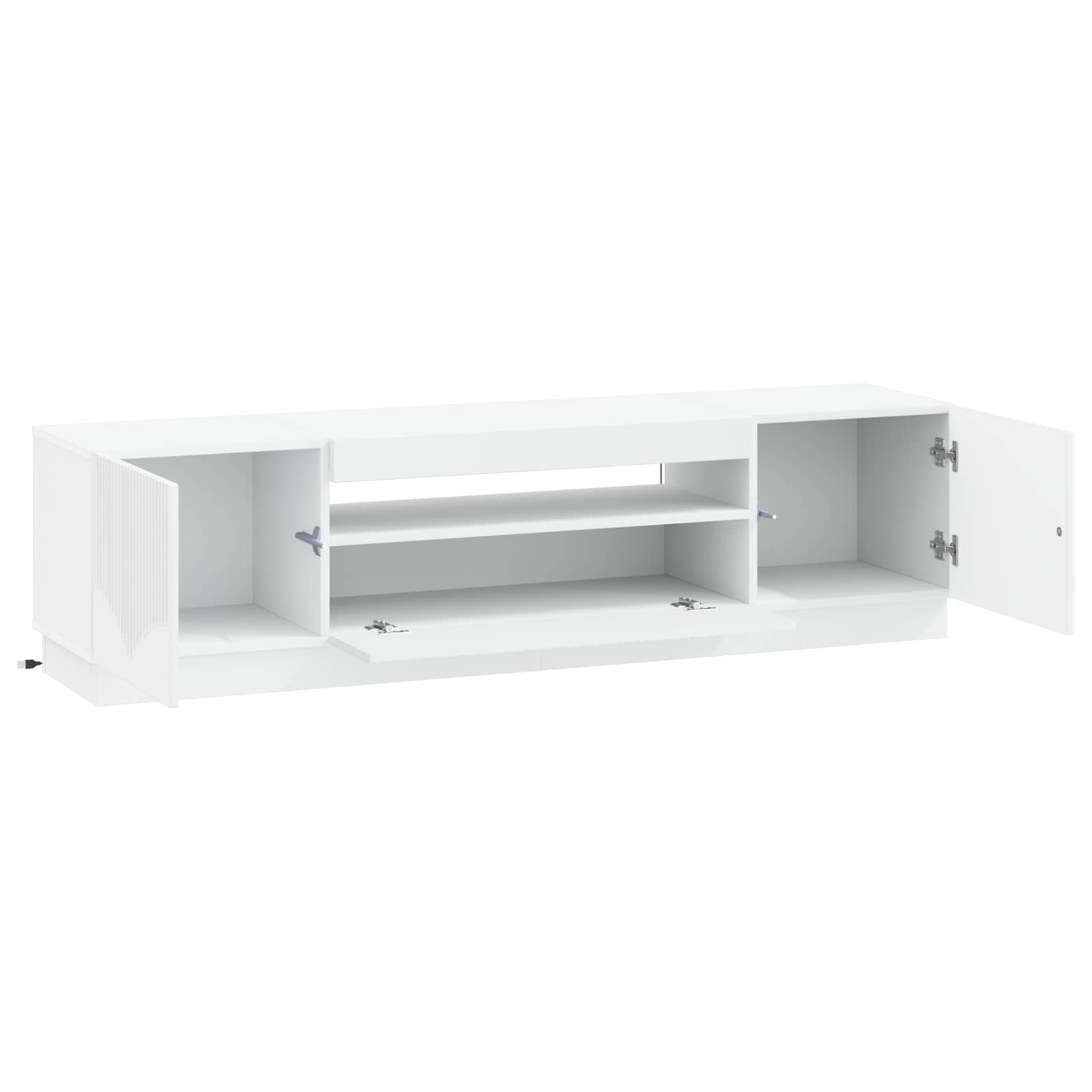 LED-TV-Schrank Weiß Holzwerkstoff