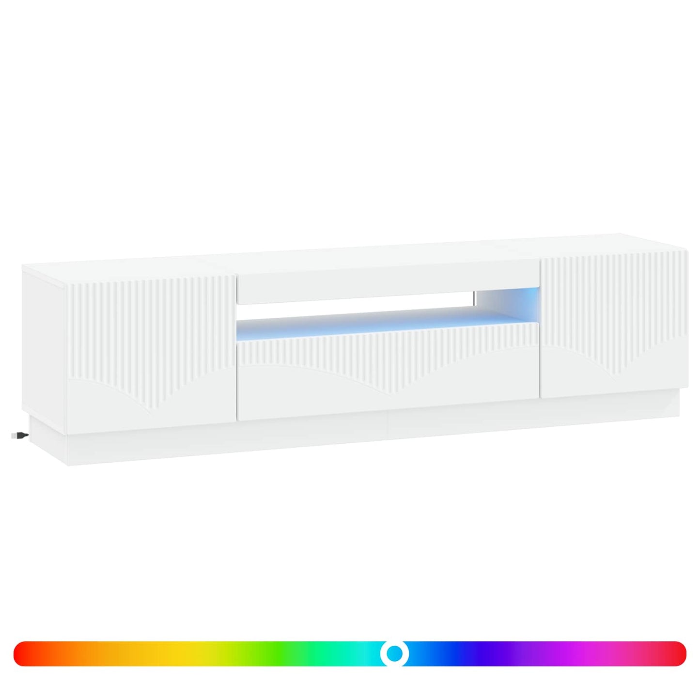 LED-TV-Schrank Weiß Holzwerkstoff
