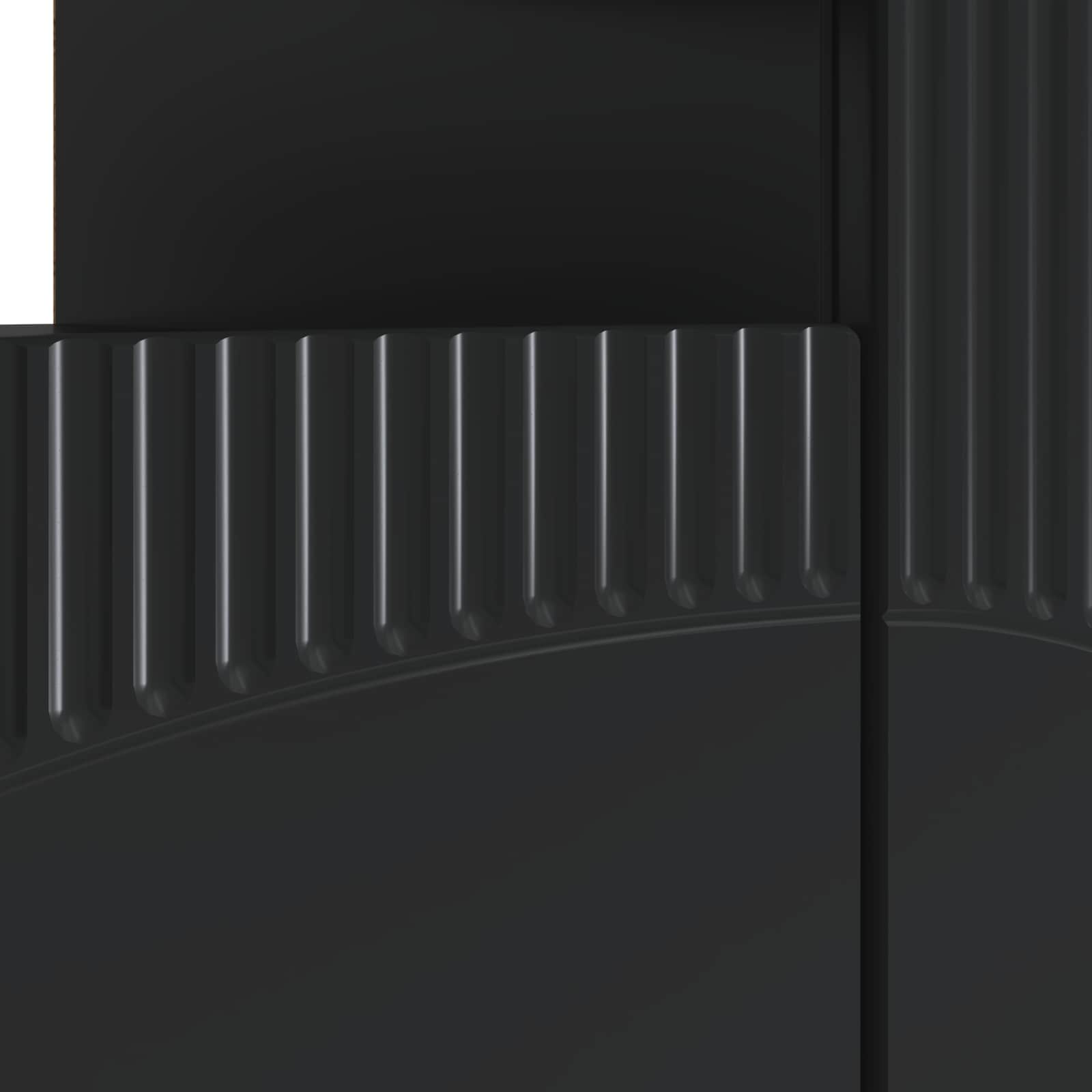 LED-TV-Schrank Schwarz Holzwerkstoff
