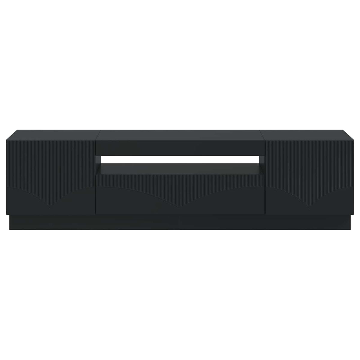 LED-TV-Schrank Schwarz Holzwerkstoff