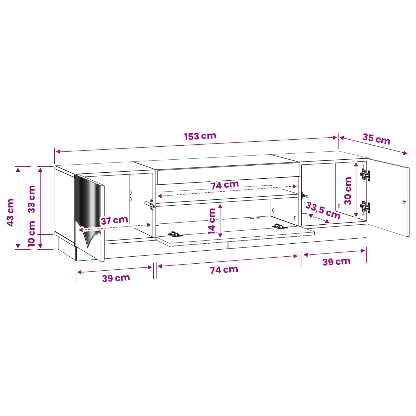 LED-TV-Schrank Sonoma-Eiche Holzwerkstoff