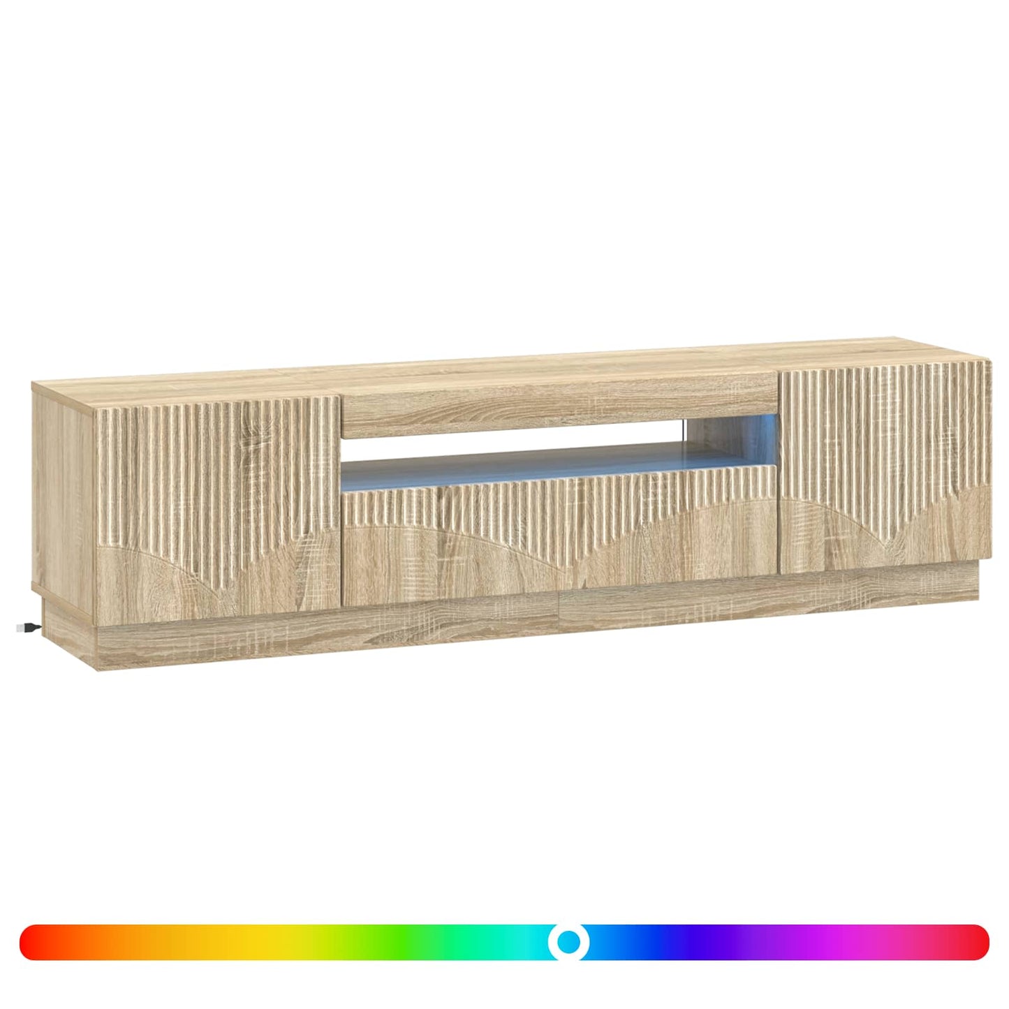 LED-TV-Schrank Sonoma-Eiche Holzwerkstoff