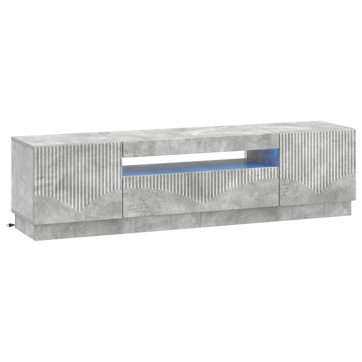 LED-TV-Schrank Betongrau Holzwerkstoff