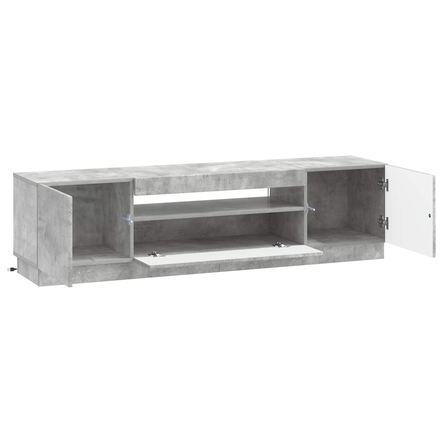 LED-TV-Schrank Betongrau Holzwerkstoff