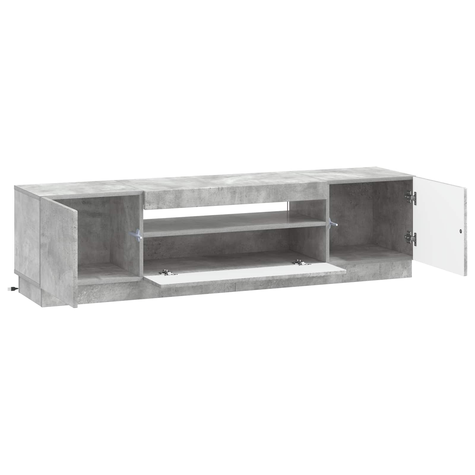 LED-TV-Schrank Betongrau Holzwerkstoff