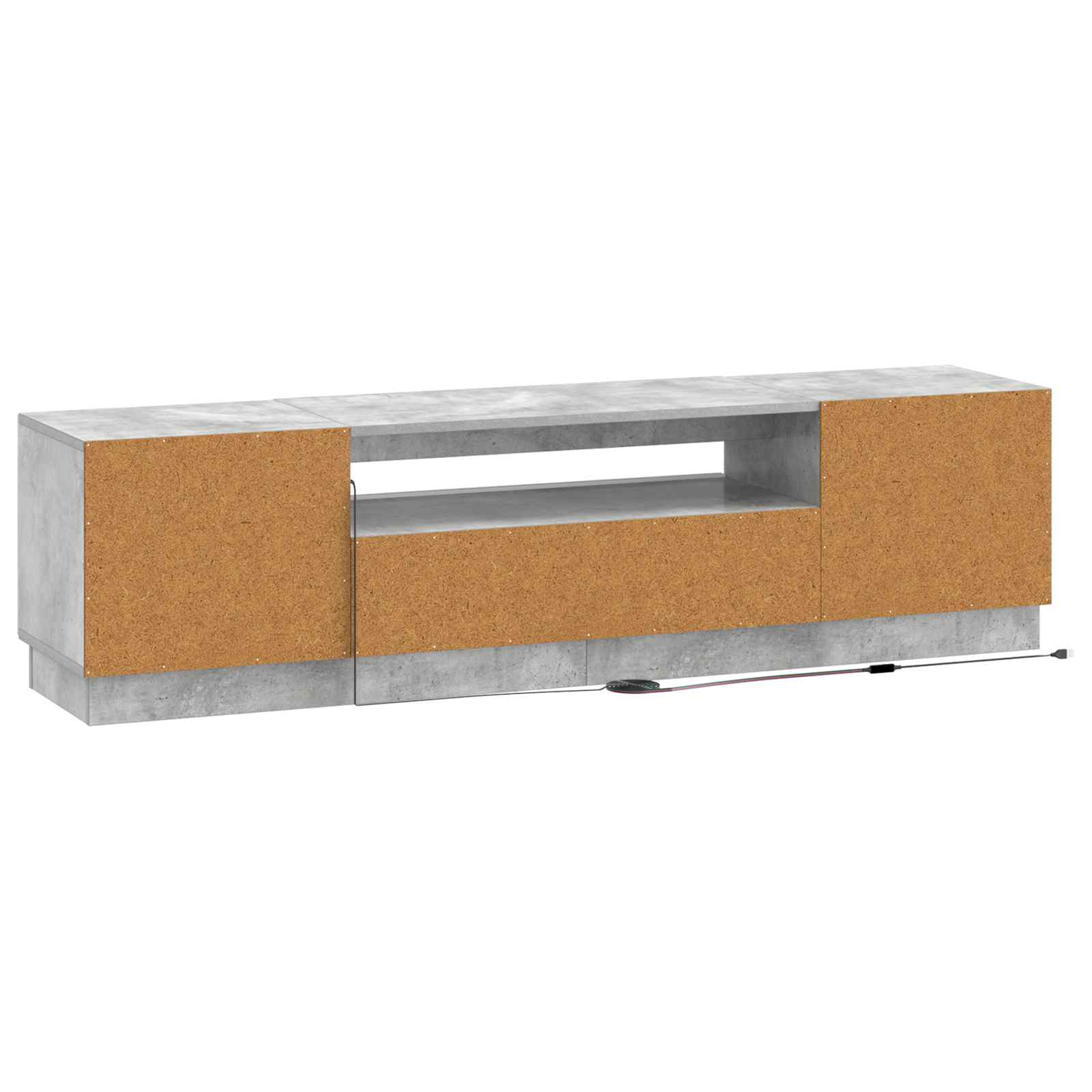 LED-TV-Schrank Betongrau Holzwerkstoff