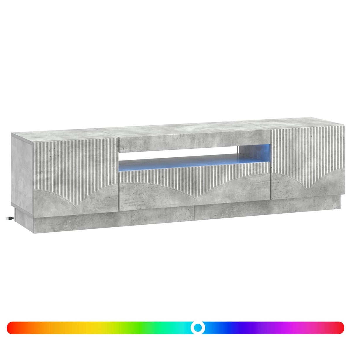 LED-TV-Schrank Betongrau Holzwerkstoff