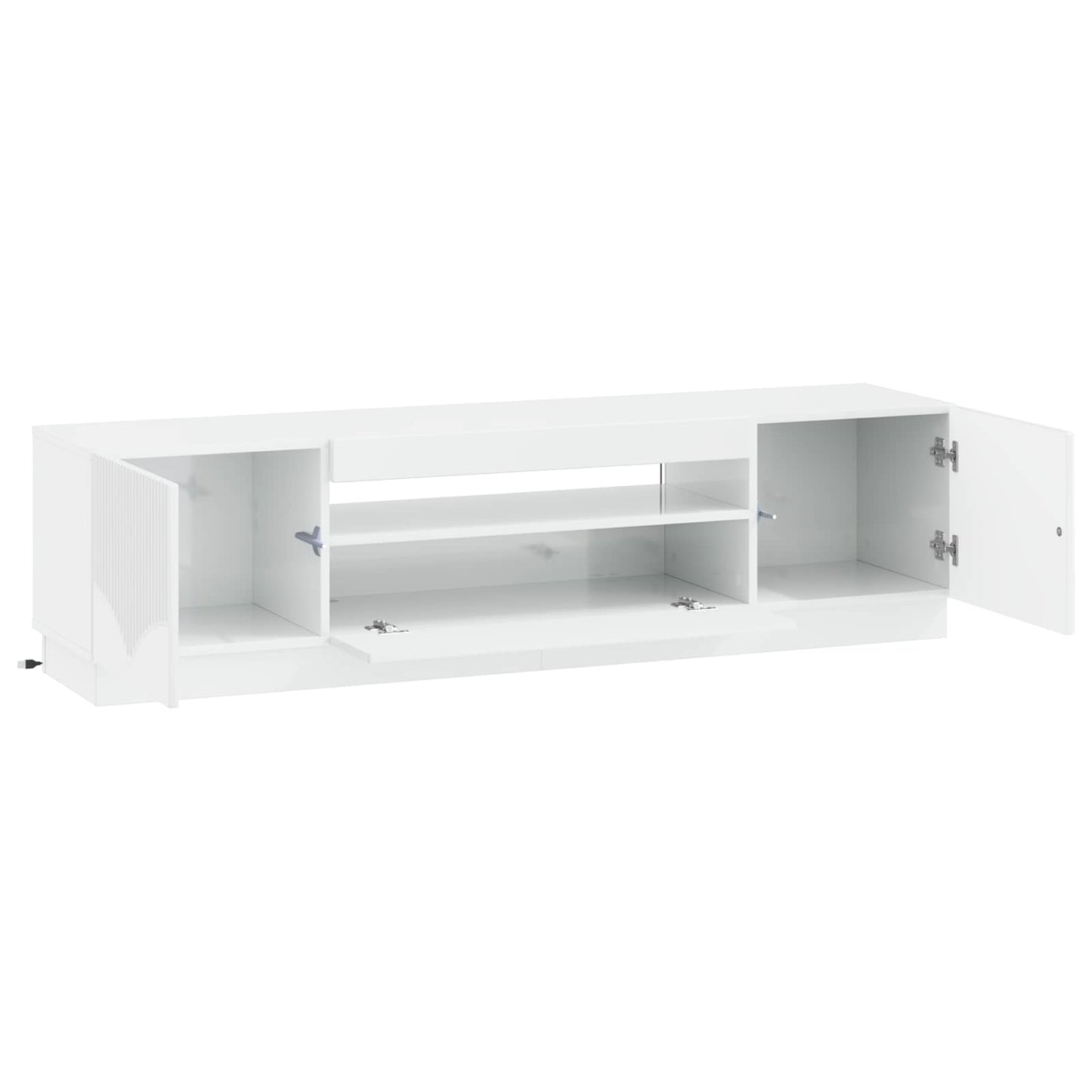 LED-TV-Schrank Hochglanz Weiß Holzwerkstoff