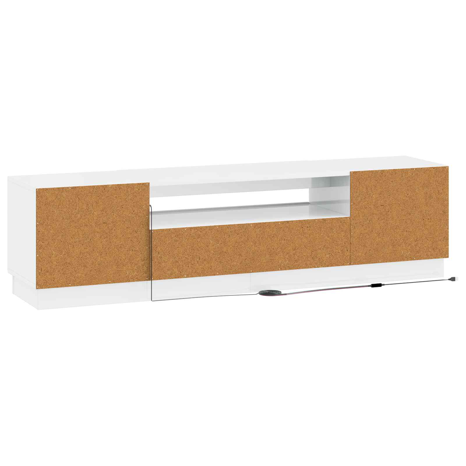 LED-TV-Schrank Hochglanz Weiß Holzwerkstoff