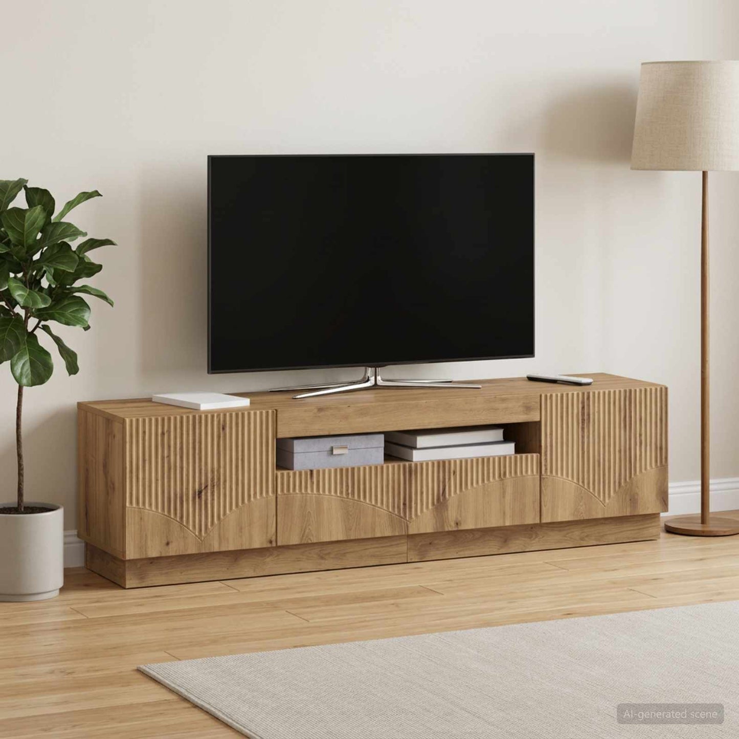 LED-TV-Schrank Artisan-Eiche Holzwerkstoff