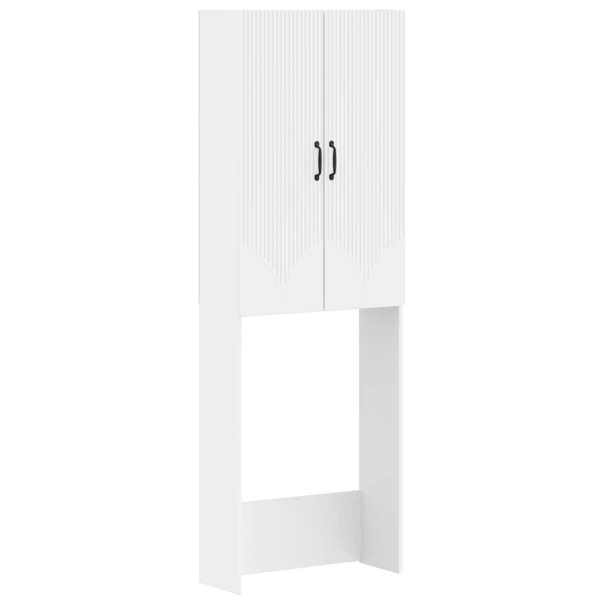 Toilettenschrank HOORN Weiß 66 x 25,5 x 190 cm Holzwerkstoff